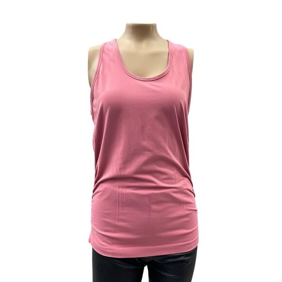 Athleta Outbound Racerback Workout Tank Top Ruched Side Scoop Neck Pink Women XS - Picture 1 of 10